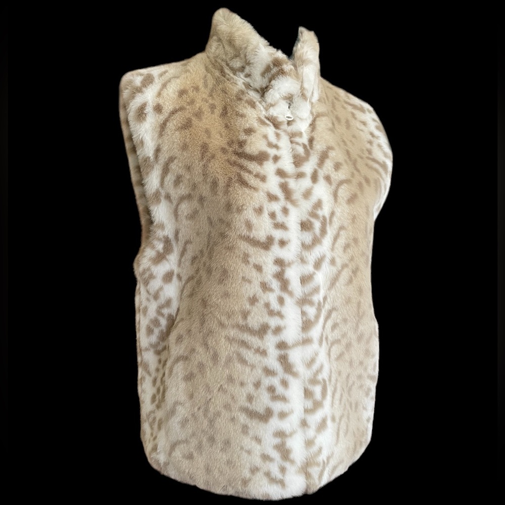 Dressbarn Reversible Faux Fur Vest